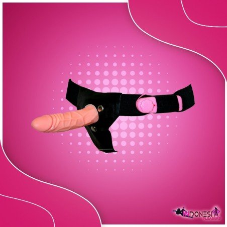 LeLuv 7.5” Vibrating & Rotating Female Lesbian Strap On