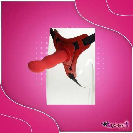 Red Deep Climax Strap On Dildo Realistic Penis Harness