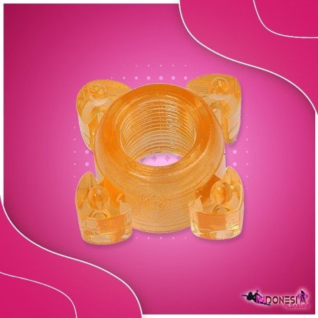 Transparent 4 Tube FingerCock Ring