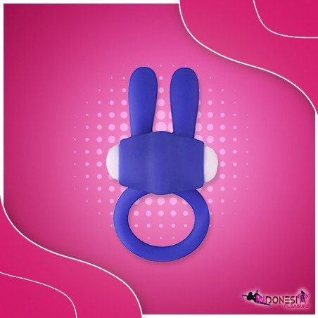 Kingfansion Mini Vibrating Rabbit Cock Ring (Blue)