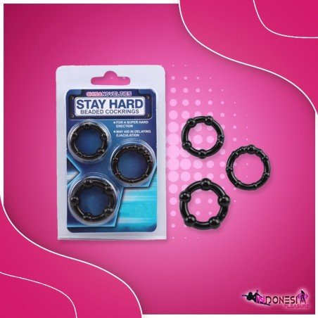 STAY HARD BEADED COCKRINGS