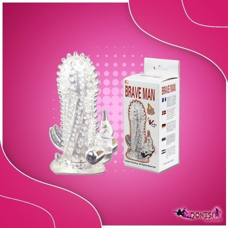Sheath Rabbit Extender Penis with dots Brave Man