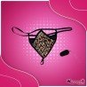 Leopard Grain Underwear Remote control vibrating t-back