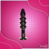 Black Beaded Glass Dildo Sex Toy