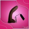 Big Bent 10" Realistic Vibrator Suction Cup Chocolate Dong Vibrator